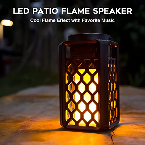 ANERIMST Outdoor Bluetooth Speakers, Led Flame Torch Lantern, Waterproof Wireless Speaker with Wall Mount/Stake/Hook, Camping Patio Accessories, 10W Stereo Sound, BT5.0, Cool Gadgets for Porch Garden Party - Image 2
