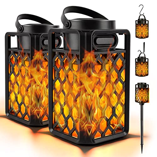 ANERIMST Outdoor Bluetooth Speakers, Led Flame Torch Lantern, Waterproof Wireless Speaker with Wall Mount/Stake/Hook, Camping Patio Accessories, 10W Stereo Sound, BT5.0, Cool Gadgets for Porch Garden Party - Image 1