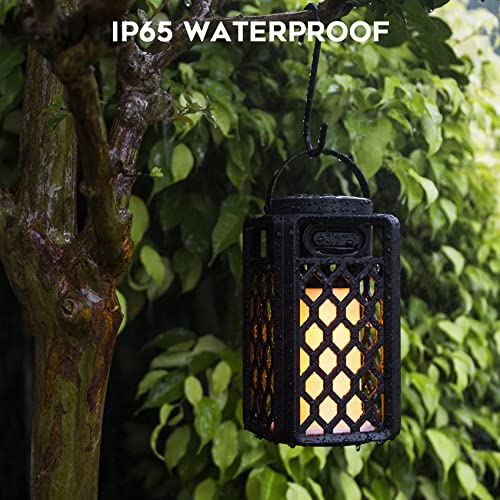 ANERIMST Outdoor Bluetooth Speakers, Led Flame Torch Lantern, Waterproof Wireless Speaker with Wall Mount/Stake/Hook, Camping Patio Accessories, 10W Stereo Sound, BT5.0, Cool Gadgets for Porch Garden Party - Image 4