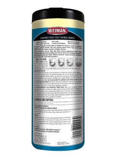Weiman Weiman Disinfectant Electronic Wipes 30ct Clear Drying Formula Cleans and Disinfects Phones Computers Tablets and Keyboards  - Image 2