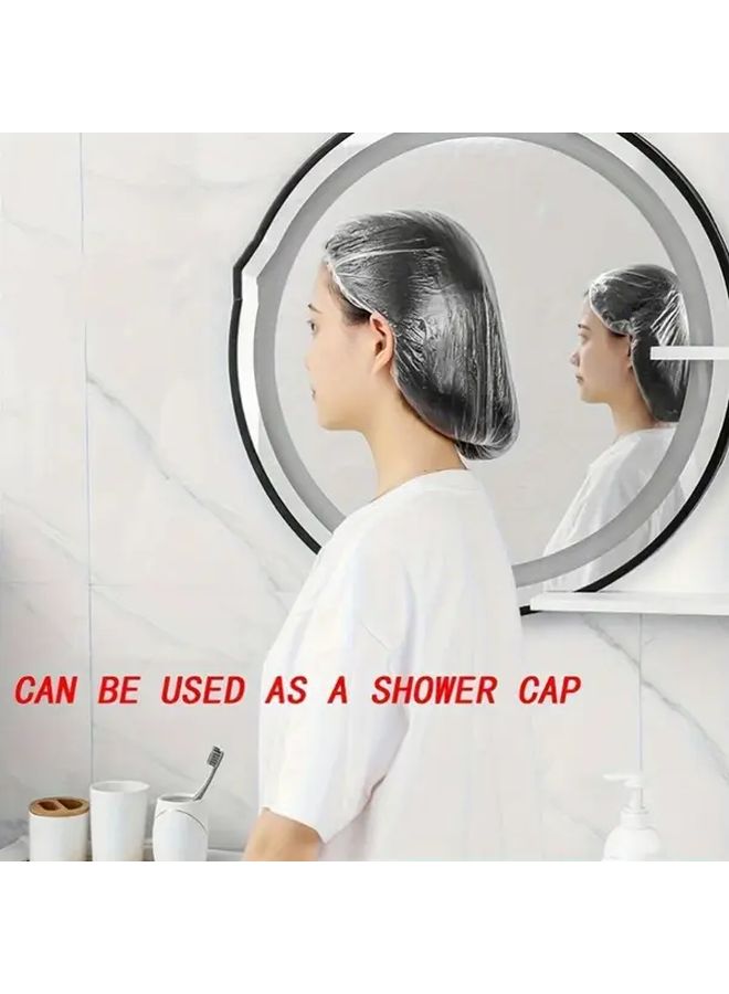 100 Pcs Disposable Elastic Food Grade Plastic Lids Microwave Safe Reusable Telescopic Flip Top Containers Multi Functional Airtight Seal Covers For Kitchen Shower Storage Suitable For Food Preservation Dishwasher Safe - Image 2