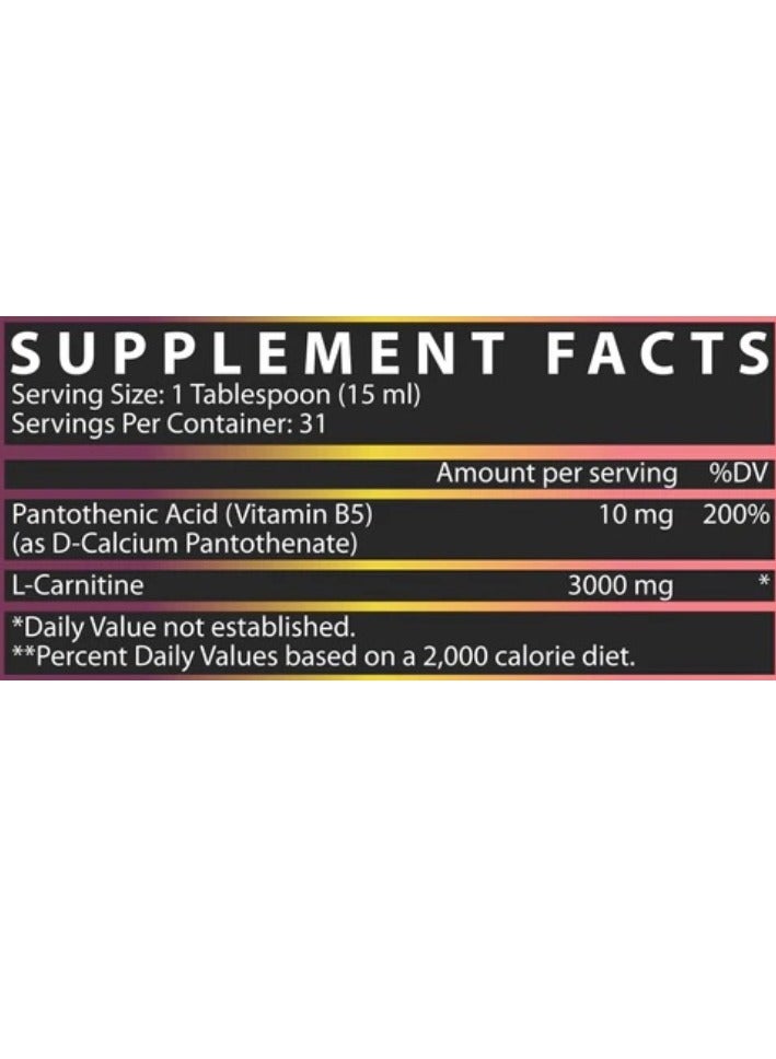 نورتكس ريسيرش نيوتركس إل-كارنيتين 3000 31S 465 مل بنكهة فاكهة العاطفة والجوافة - Image 2