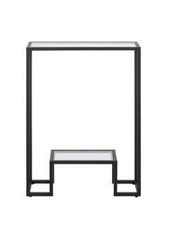 Generic 𝐅𝐅𝐃 Modern Console Table Pre-Assembled – Black Metal Frame & Tempered Glass Shelves, Entryway Sofa Side Table, Hallway Accent Furniture"  - Image 3