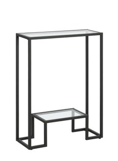 Generic 𝐅𝐅𝐃 Modern Console Table Pre-Assembled – Black Metal Frame & Tempered Glass Shelves, Entryway Sofa Side Table, Hallway Accent Furniture"  - Image 5