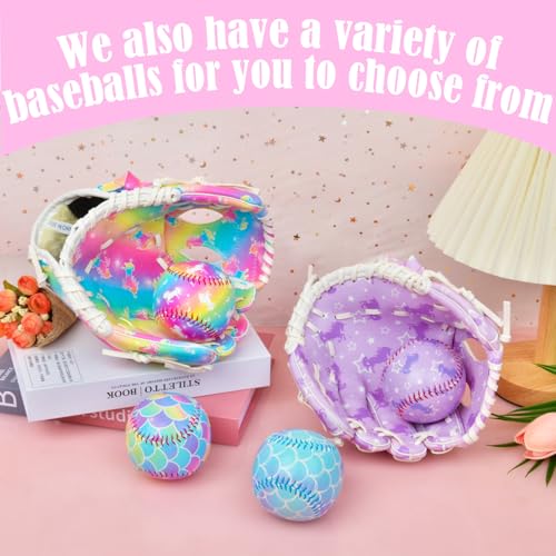 Ausletie Kids Baseball Glove, Softball Gloves, Kids Girls Toddlers Baseball Softball Mitt, 9''-10.5'' T-Ball Gloves for Training and Beginner Play, Left Hand Glove, Right Hand Throw - Image 5