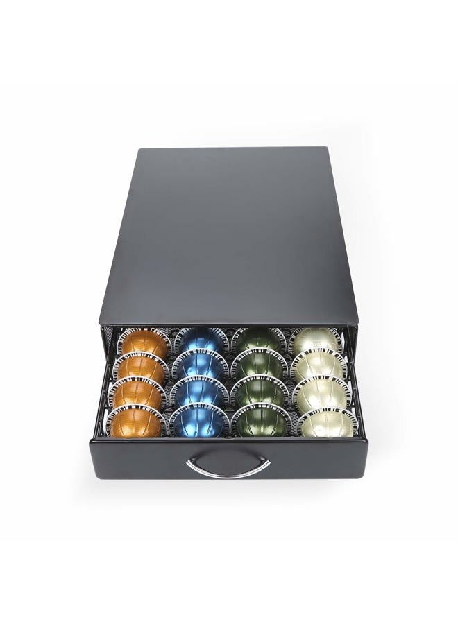 HiveNets Nespresso Vertuoline Capsule Storage Drawer Vertuo Coffee Holder Metal Multiple Flavors Pods Organizer 40 Pcs Capacity - Image 4