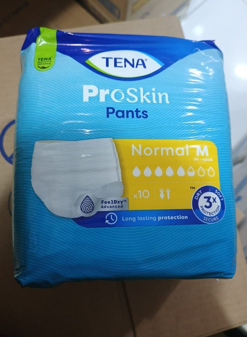 Tena Normal Pants Style | Adult Diaper Medium Size (M) | Unisex | Waist Size 32-44 inch | 80-110cms | Long Lasting Protection | Odour Neutralizer | 10 Units - Image 2