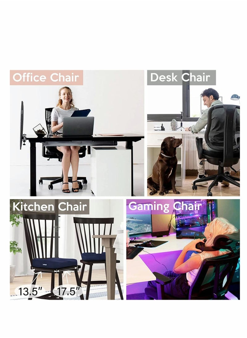 Y&D - Gel Seat Cushion for Long Sitting Enhanced Office Chair Pillow, Butt Support Cushion, Memory Foam Desk Pad, Gray - Image 1