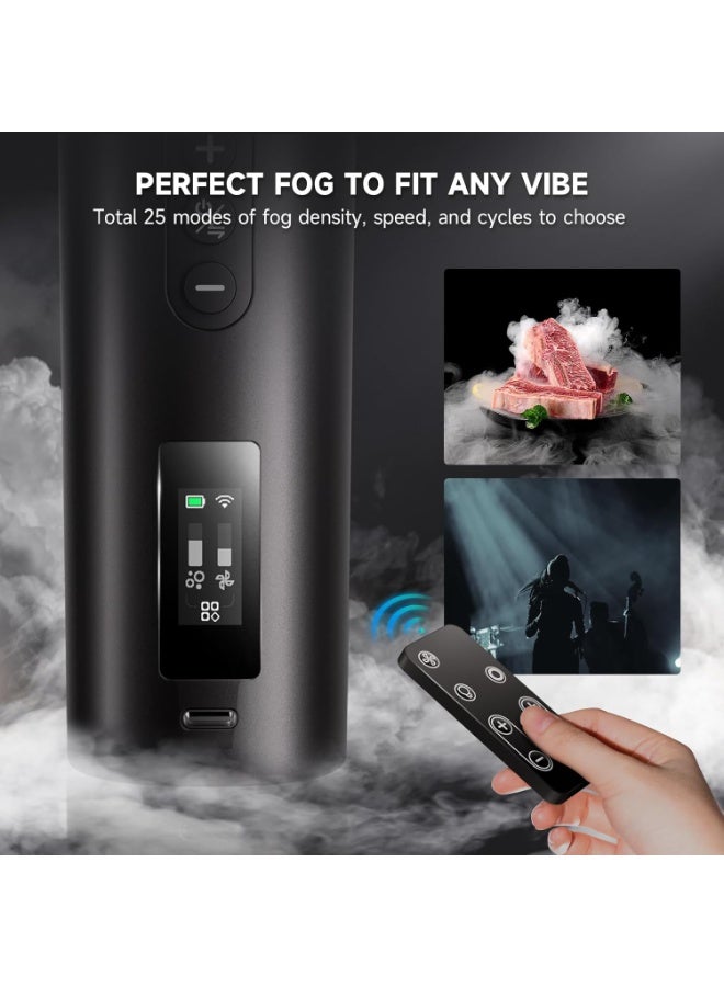  COLBOR COLBOR CF5 Portable Fog Machine 40W Mini Handheld Smoke Machine with Remote Control Rechargeable Small Fogger Haze Maker for Photography Indoor Outdoor Halloween Party Cosplay - Image 3