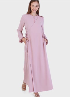 مودانيسا عباية بياقة دائرية  - Image 4