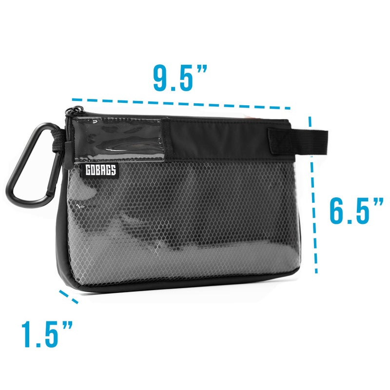 GOBAGS Production Zipper Bags - Electronics & Camera Accessories Bag - Cable organizer, Gear Accessory Pouch, Travel Camera Essentials (Small, Black) - Image 3