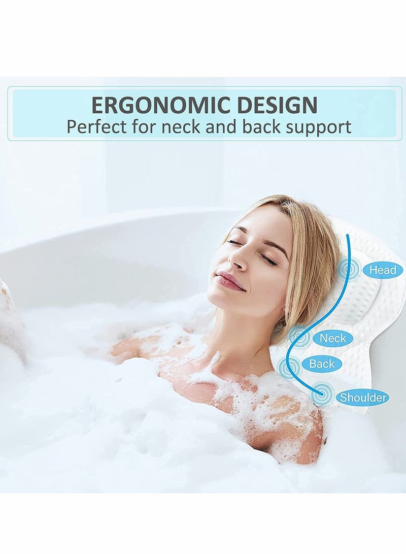 كاست ويف وسائد الحمام، وسائد حوض الاستحمام الشبكية 4D SPA لحوض الاستحمام، رأس الدش، الرقبة، الكتف - Image 2