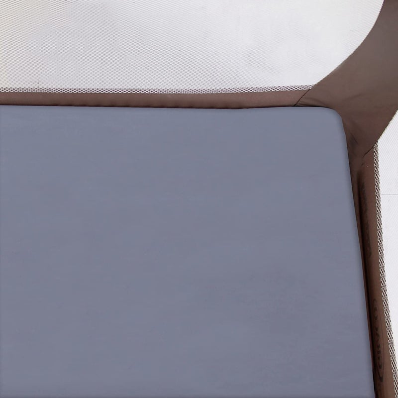 Biloban Pack and Play Sheets Fitted, 2 Pack Pack and Play Sheet Fits for Graco Pack n Play Mattress, Neutral Playard Sheets for Baby Boys and Girl, Grey, 38”X 26” - Image 2