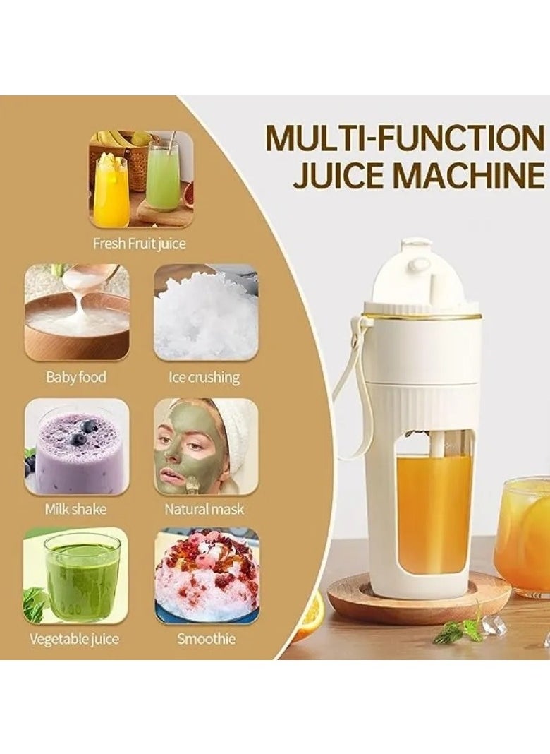 miss ceool - Portable Mini Juicer for Smoothies and Shakes 340ml Capacity 10-Blade Design USB Rechargeable with Detachable Straw - Image 1