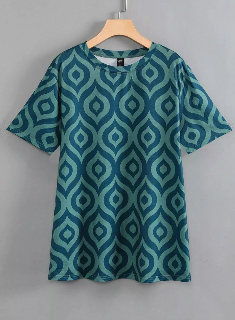 Plus Geo Print Tee  - Image 1