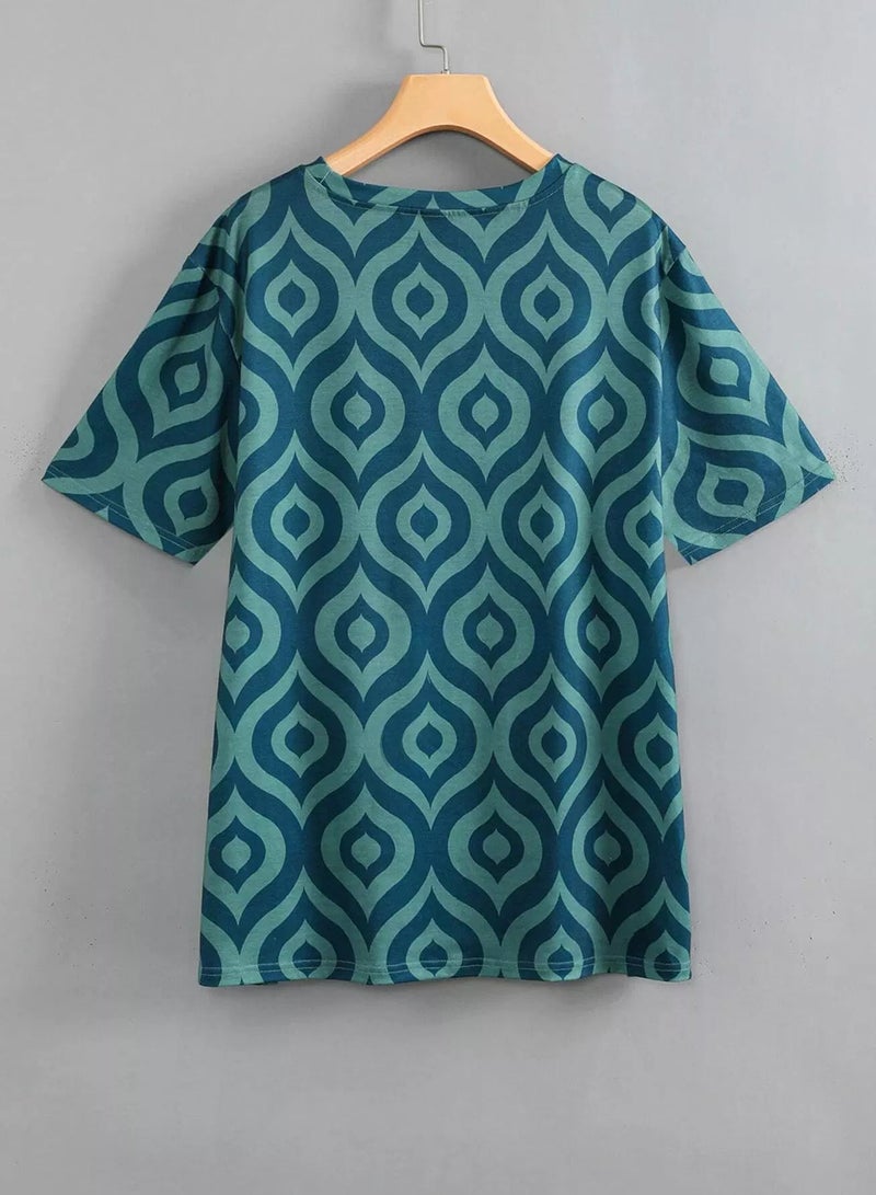 Plus Geo Print Tee  - Image 2
