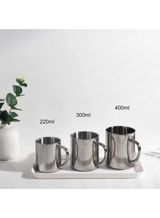 IMEEA Unbreakable Mugs for Kids Double Walled Camping Coffee Mugs 7.5oz/220ml Stainless Steel Mug with Handle, Set of 2 - Image 5