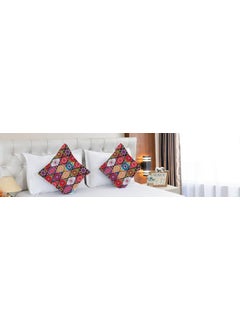 BLUEDOT BLUEDOT Premium Velvet Quilted Set of Bed Runner 16 x 96 inches and 2 Cushion Covers 16 x 16 inches Combo Set Green Rajasthani Sajja  - Image 2