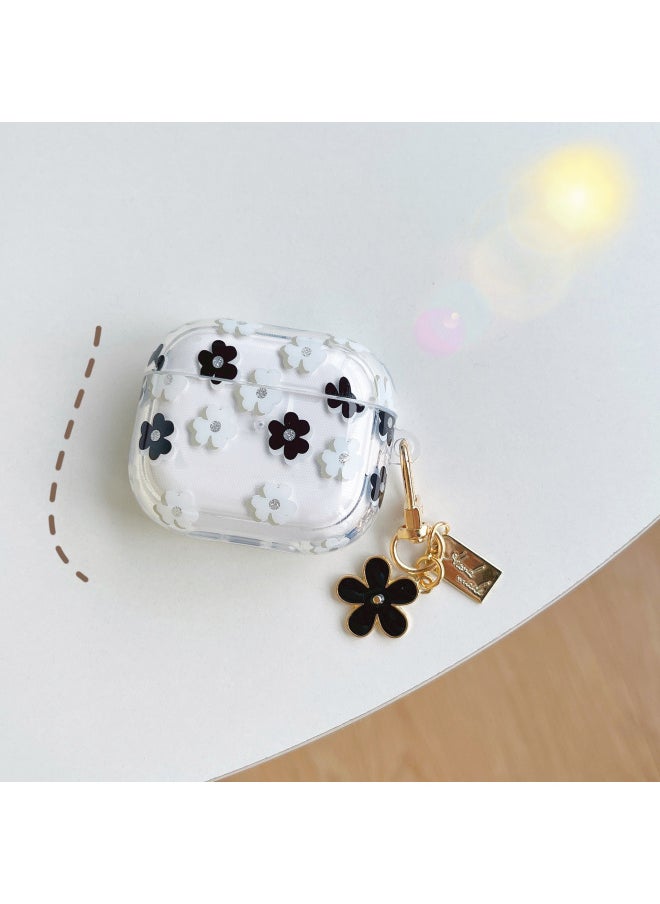Generic - High Transparency Glitter Airpods 3 Case 4 Bluetooth Earphone Protective Cover Pro2 Soft-Color:White Flower-Applicable Model:airpdos 4 - Image 1