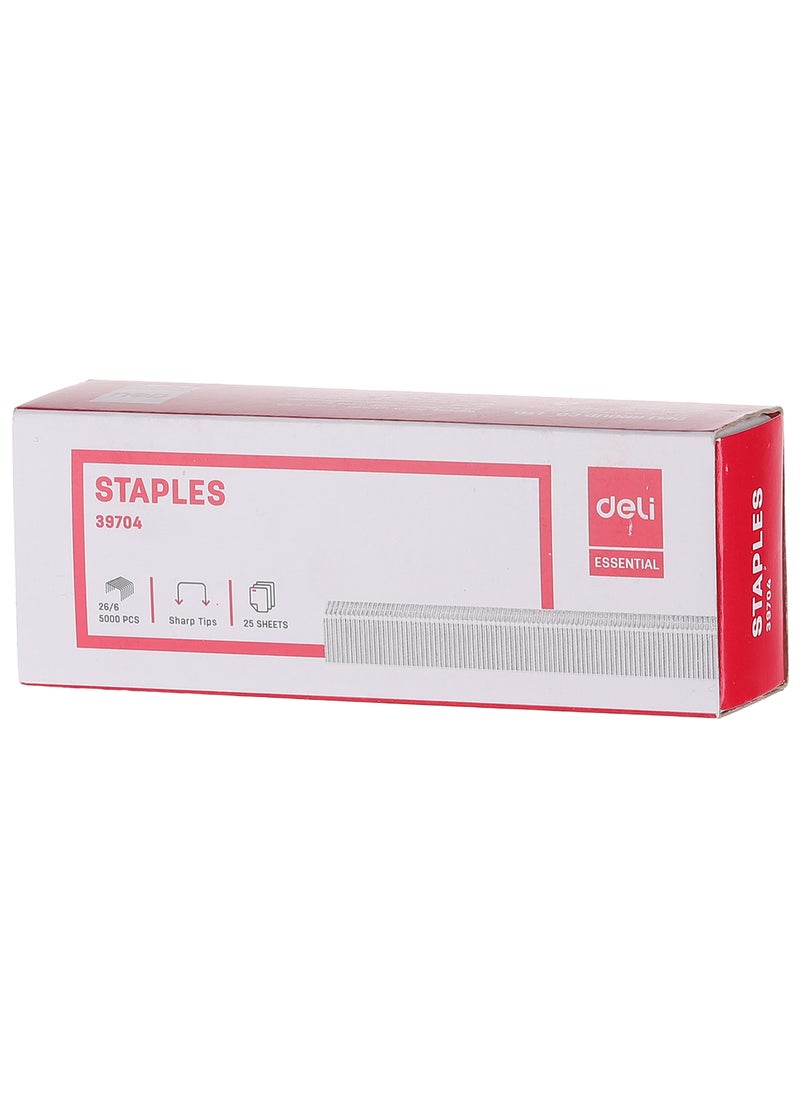 Deli Staples Staple 26/6 Box of 5000PCS , Can Staple Up to 25 Sheets  - Image 1
