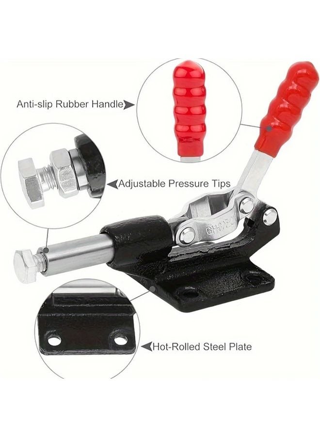 2pcs Heavy Duty Adjustable Push Pull Toggle Clamps Quick Release 500Lbs Capacity - Image 4