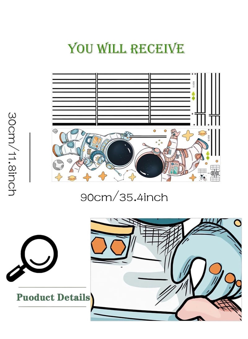 Excefore ملصقات جدارية رائد الفضاء طيران فضائي ملصقات كونية اصنعها بنفسك قابلة للإزالة ديكور فني كبير قابل للتقشير واللصق للأطفال والرضع وغرفة المعيشة وغرفة النوم والأريكة وخلفيات التلفاز - Image 5