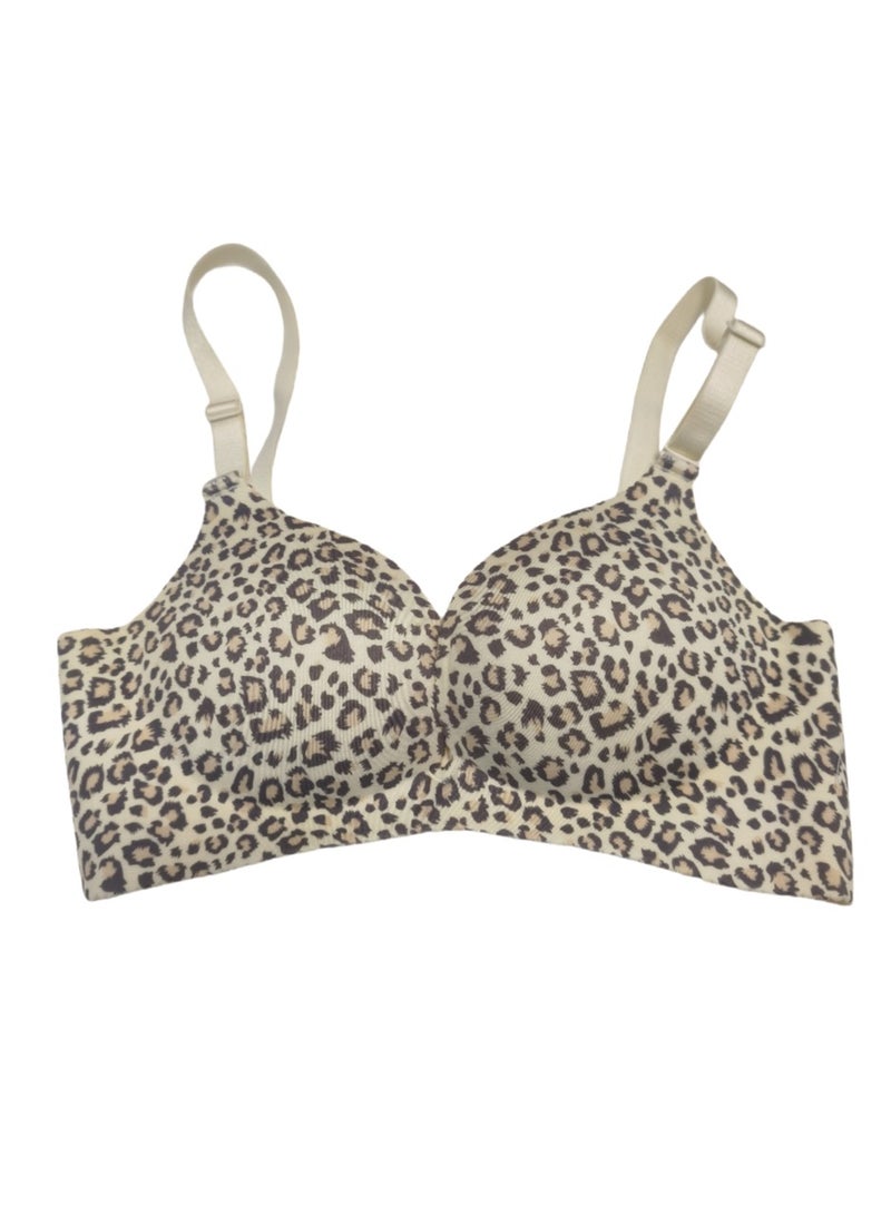 Seamless Wire-Free Floral Print Bra - Elegant one-piece design, padded A cup, wire-free, available in 6 colors and multiple sizes 