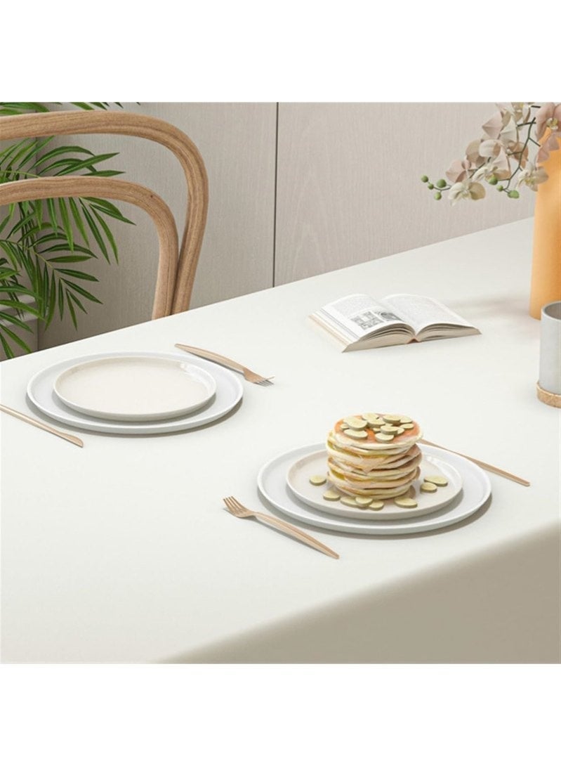 Lambskin textured tablecloth 140*200CM waterproof tablecloth wrinkle-resistant tablecloth restaurant waterproof and oil-proof table cover - Image 5