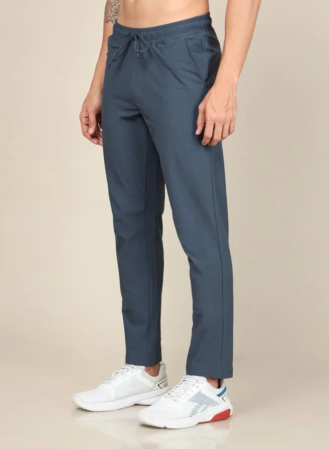 Technosport Technosport Men Grey Solid Relaxed Fit Track Pants