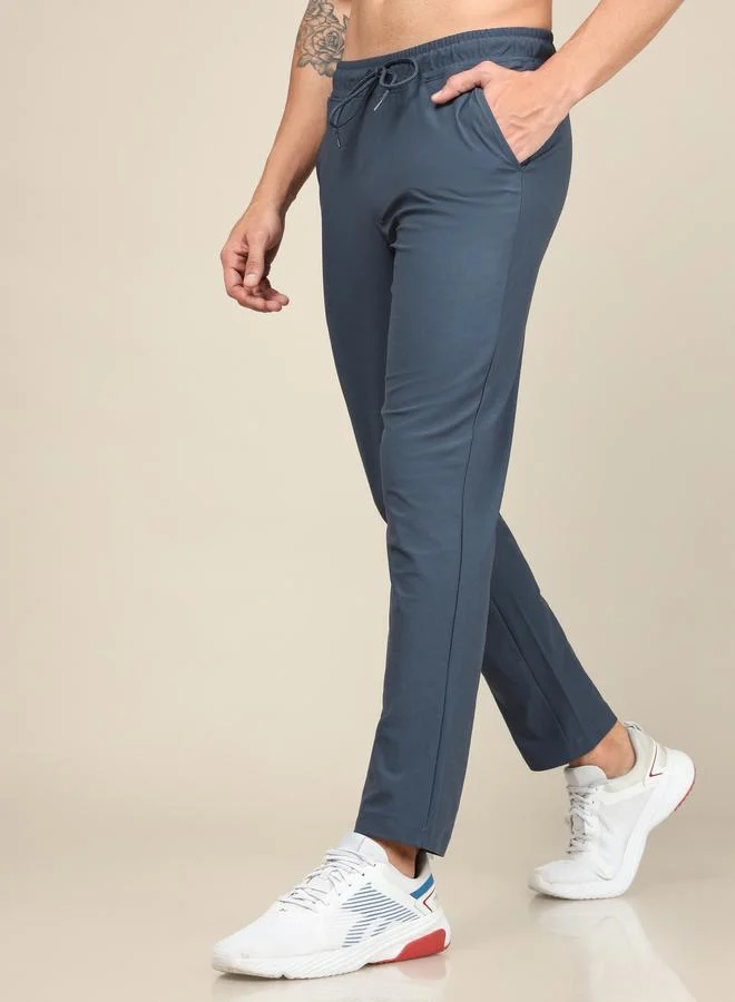 Technosport Technosport Men Grey Solid Relaxed Fit Track Pants
