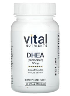 Vital Nutrients DHEA (Micronized) 50 mg 60 Vegan Capsules 