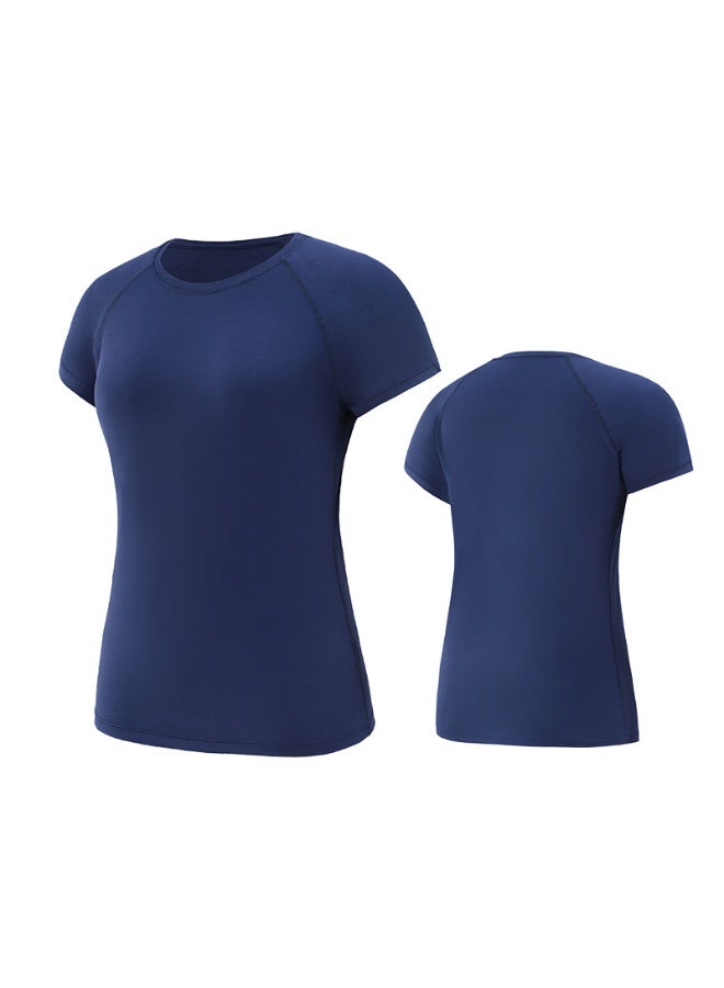 Women's Compression Shirt Short Sleeve Athletic Yoga Running T-Shirt Summer Gym Workout Quick Dry Stretchy Tees Tops Baselayer - Image 1