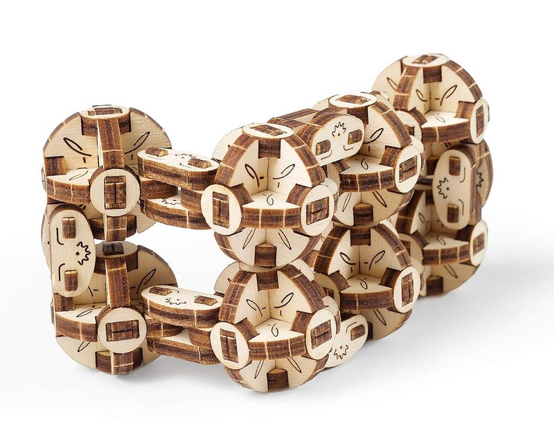 UGEARS FlexiCubus Brainteaser 3D Mechanical Model Wooden Puzzle Ideal Gift for Adults and Teens - Image 2