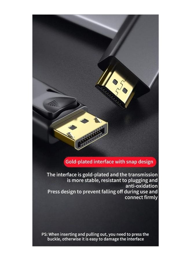 XLT DP to HDMI Cable Support maximum 1080P Resolution - 1.8m  - Image 5