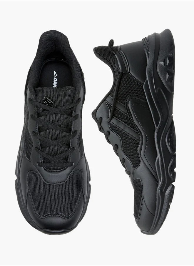 شو اكسبرس Panelled Sports Shoes with Lace-Up Closure and Pull-Tab