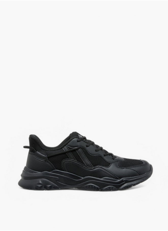 Oaklan by Shoexpress Panelled Sports Shoes with Lace-Up Closure and Pull-Tab  - Image 3