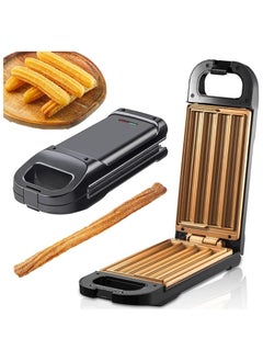 KIIUMI 850W Electric Churros Maker, Dual Plates for Homemade Churros, Donuts, Pastries | Nonstick Coating, Easy-Clean & Compact Design (220V, Black)  - Image 1