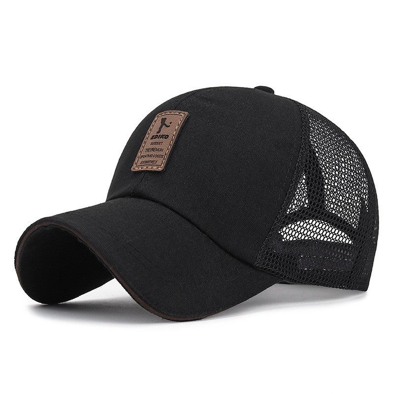 Summer Casual Breathable Sunshade Baseball Cap for Men Navy blue - Image 4