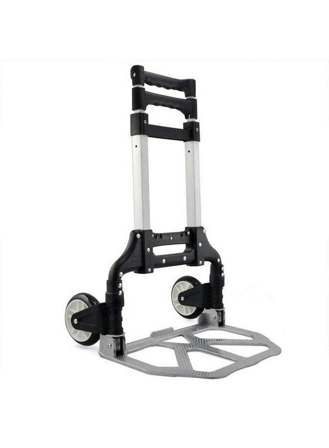 Skyzone Aluminum Folding Portable Luggage Cart Shopping Trolley Trunk Trailer Grocery Utility Lightweight Cart - Image 2