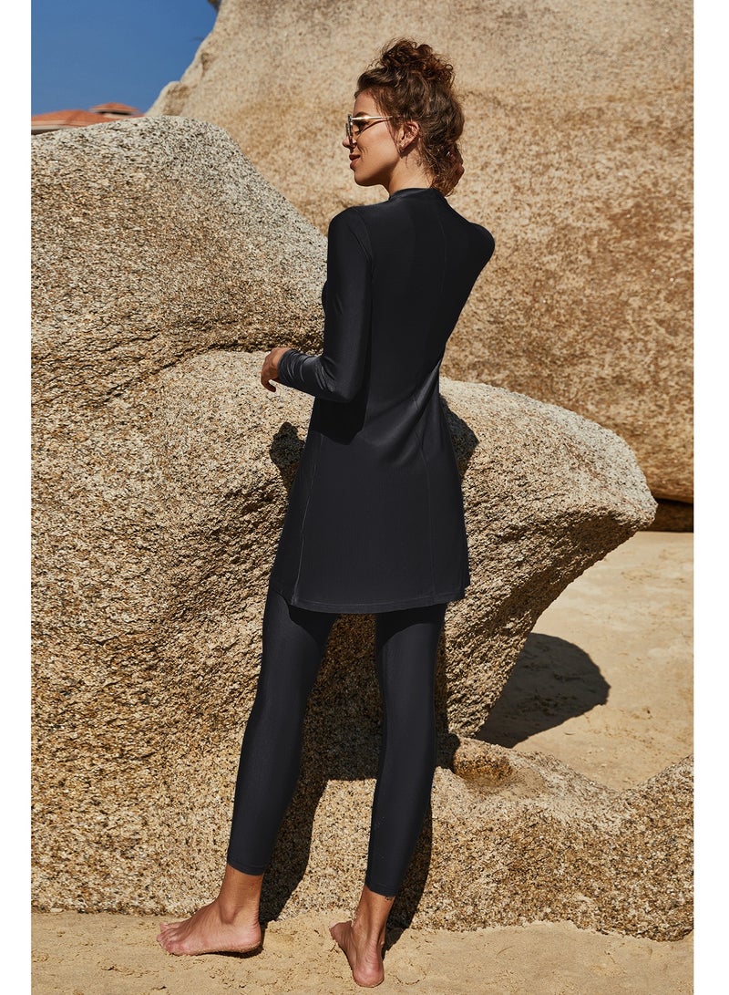 Skin Need Modest Two-Piece Swimsuit Set – Long Sleeve & Pants, Full Coverage Surf & Beachwear with Sun Protection - Image 4