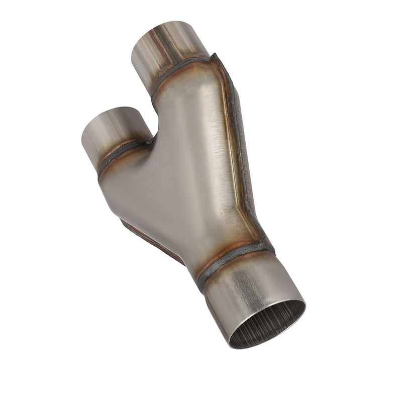 Generic RCCT 76 mm Exhaust Y Pipe 3 Inch Inlet Exhaust Pipe Universal Exhaust Y-Pipe Dual 63 mm Stainless Steel Y Piece  - Image 1