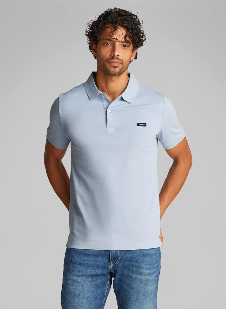 CALVIN KLEIN Slim Stretch Pique Polo  - Image 1