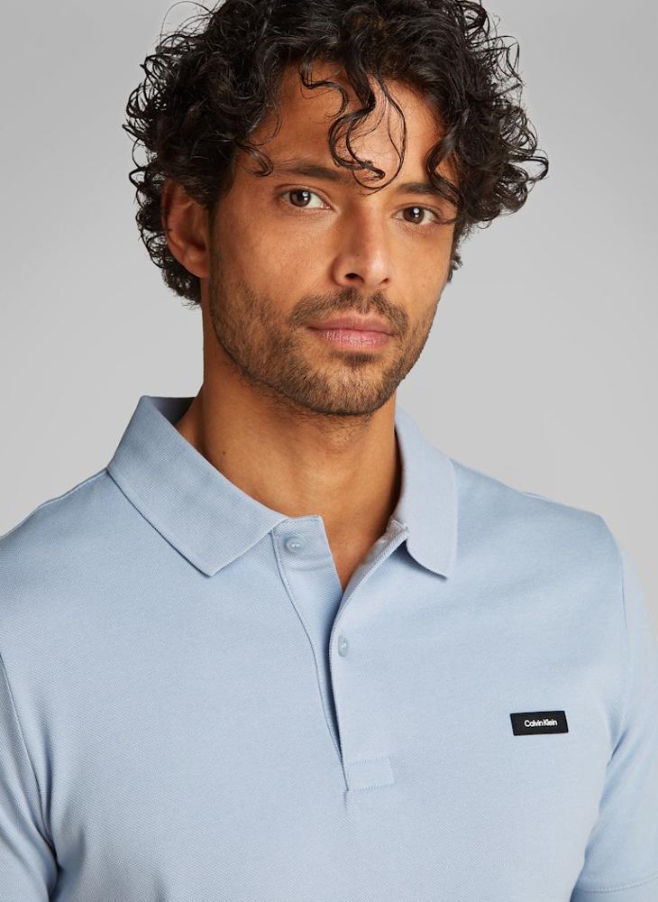 CALVIN KLEIN Slim Stretch Pique Polo  - Image 3