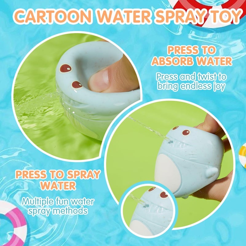 AMCHSURI Silicone Bath Toys with Floating Boats for Toddlers 1-3, 11 PCS Mold Free Bathtub Toy Infants 6-12 Months, Eco-Friendly Non Toxic Water Table Toddler Birthday Gift Preschool Boys/Girls - Image 5