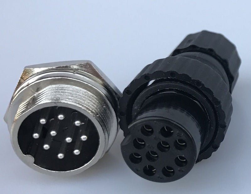 GX16 M16 Male Female Welding Aviation Plug Socket Connector 10 core panel M16