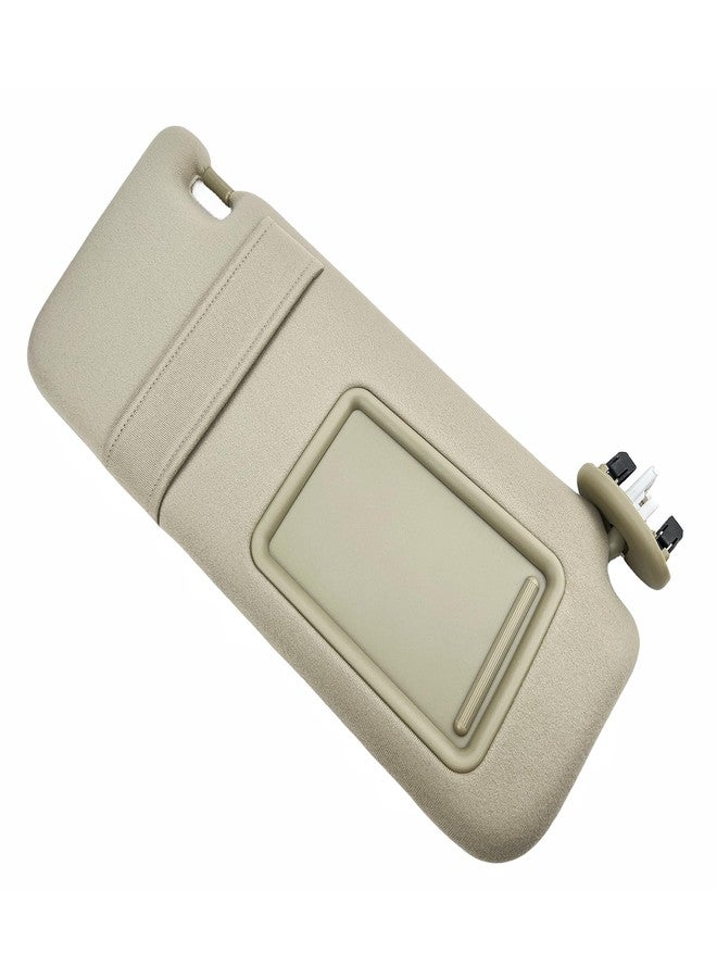 GlymXia Pair of Left and Right Sun Visors with Clips for Toyota Camry 2007 2008 2009 2010 2011 with Light Sunroof OEM Replace# 74320-06800-B0 (Beige Color) - Image 5