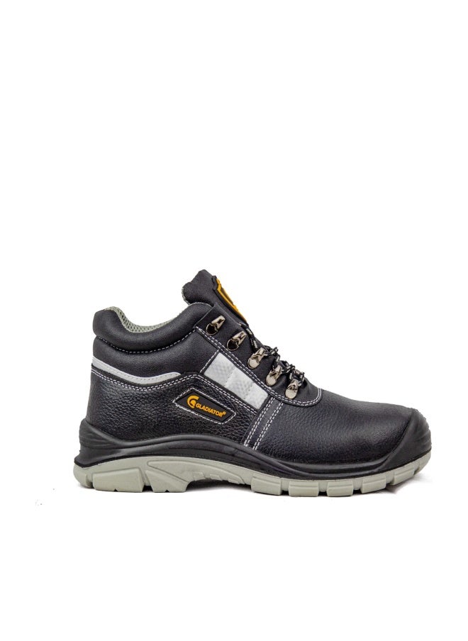 Gladiator 6050 Men’s Steel Toe High Ankle Safety Boots, Black/Grey, S3 SRC, Lace-Up - Image 1