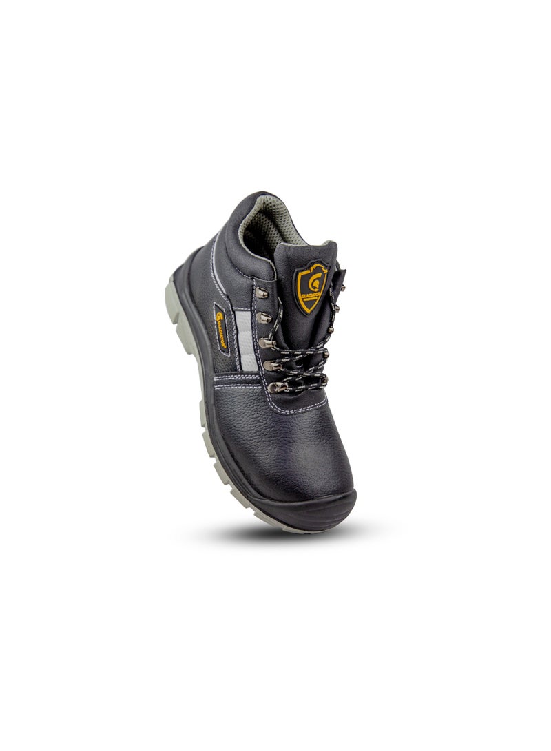 Gladiator 6050 Men’s Steel Toe High Ankle Safety Boots, Black/Grey, S3 SRC, Lace-Up - Image 3