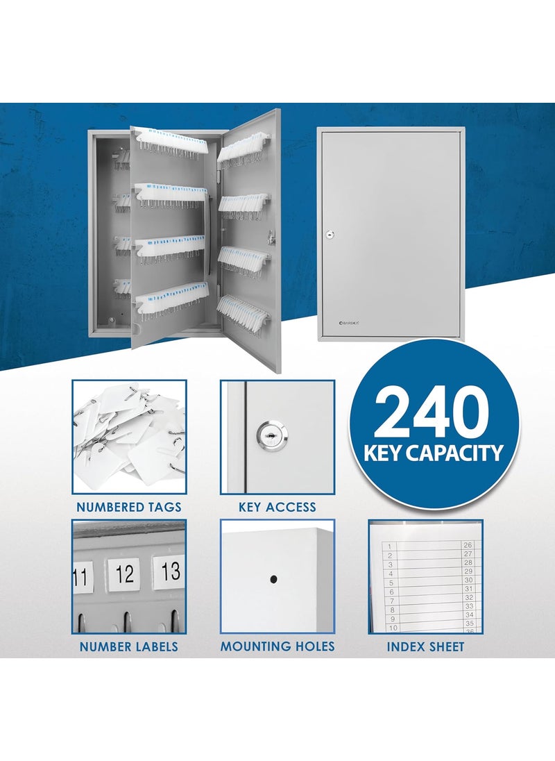BARSKA Barska Key Lock Key Cabinet Lock Box with Numbered Hooks and Tags  240 POSITION  WHITE TAGS  - Image 4
