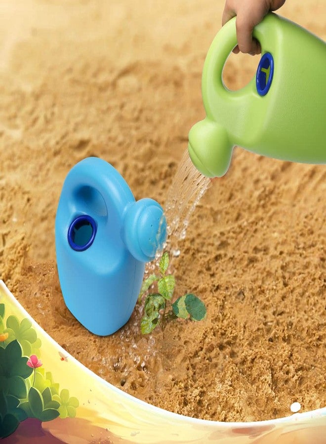 Dilabnba Beach Sand Watering Can Toy for Kids, Havy Duty Plastic Water Can for Garden Beach Bath Play Time, Water Can Garden Sandbox Tools for Boys Girls, 2PCS - Blue Green - Image 5